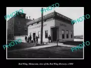 OLD LARGE HISTORIC PHOTO OF RED WING MINNESOTA ZIMMERMAN RED WING BREWERY c1890
