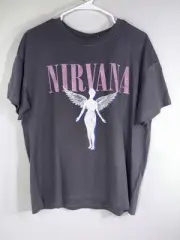 H&M Nirvana T-Shirt Short Sleeve Gray In Utero Size Small NWT