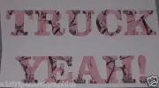 6X11" TRUCK YEAH PINK CAMO Decal Decals FIT F150 Ram F250 Sierra Chevy