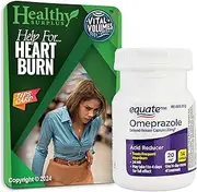 Equate Omeprazole 20mg 14-Day Course of Treatment and Vital Volumes Heartburn Tips Card - Bundle