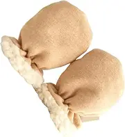 [Healeved] Scratch Gloves Thickened Cotton Hand Covers for Warm Winter Mittens Light Brown Skin Friendly Design for Boys for Autumn and Winter Use