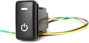 AMGHCGTEEW Automobile Fan LED Music Button Radar Front Fog Lamp Switch Fit for Land Cruiser Reiz Fit for Hilux Prado 120 FJ Cruise LC100(Power)