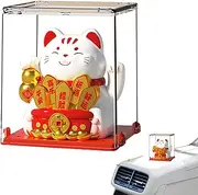 Mwqpgyh Car Solar Cat - Car Statue Decorations Lucky Cat Decorations - Festive Exquisite Chinese Lucky Cat Decorations for Offices, Living Room