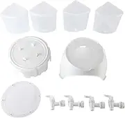 XIASABA Beverage Dispenser Rotatable Large Capacity Detachable 4 Grids Cold Kettle Plastic Drink Dispenser Ideal for Refrigerator Keeps Drinks Cool and Dispenses Effortlessly
