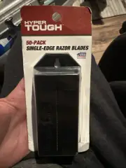 Steel Single Edge Razor Blades with Dispenser, 50-Pack Scraper Blade Pack