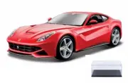 DIECAST CAR & DISPLAY CASE FERRARI F12 BERLINETTA RED BBURAGO 26007 1/24 SCALE