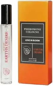 Earth's Desire Pheromone Cologne, Love in Bloom, 10ml, with Cypress, Bergamot and Jasmine Notes Confidence Booster Allure Aphrodisiac Subtle Fragrance Dating Night Out Pheromone Oil Perfume Sensual