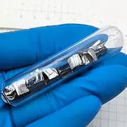 10g 99.999% High Purity Glass Sealed Germanium Block, Argon Filled, Metallic Ge, for Elemental Sample Collection, Classroom Demonstrations, Science and Laboratory Project Research
