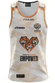Wests Tigers 2025 NRL Mens Training Singlet Sizes S-7XL BNWT