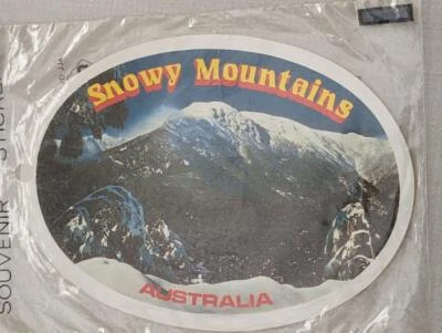 Retro Sticker - Snowy Mountains Australia