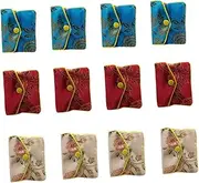 BEBEMOKO 12pcs Silk Jewelry Pouch Multi Color Storage Bags for Jewelry Coins Durable Comfortable Versatile Design for Organizing Ornaments