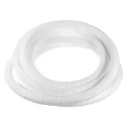 3/4 Inch x 16.4 Ft Split Wire Loom Tubing , Guard Convoluted Flex, White