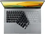 [4-Pack] Keyboard Cover Compatible with ASUS ZenBook 14 OLED 2025 UX3405C 14-inch Laptop Notebook Silicone TPU Keyboard Protector Skin (Clear Black)