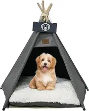 Pets Teepee Dog/Cat Bed Tents Luxery Kennels Play House With Plush Cushion Dogs Tent Teepee Removable and Washable 40x40x50cm