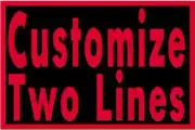 Custom Embroidered 13" x 3" Name Tag 2 LINES Patch With VELCRO® Brand #9