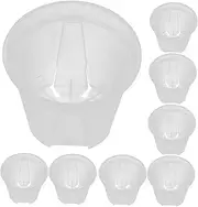 Kisangel Root Control Plants Pots Set 10pcs Plastic Drainage for Indoor Cactus and Flowers
