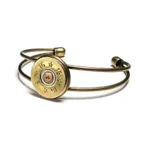 在飛比找蝦皮商城優惠-Bullet 16口徑 散彈槍子彈手環（黃銅）可調式金屬金色