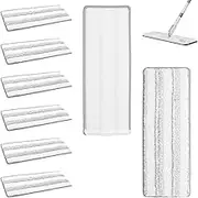 RdjEokf 8 PCS Reusable Mop Pads , 13inch Fiber Flat Mop Head Replacement Pads, Washable Household Replacement , for Floor Cleaning