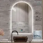 LED ARCH Wall Mirror Unique Dimmable Frameless Backlit Irregular Backlit Mirror