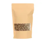 Kraft Stand Up Pouch Bags Resealable Reusable With Clear Window,14x20cm,Large Stand-up Ziplock Zipper Paper Food Heat Seal Pouches Zip Lock