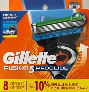 GILLETTE FUSION5 PROGLIDE 8-PACK CARTRIDGES WITH PRECISION TRIMMER (SEALED BOX)