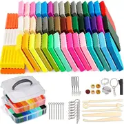 Polymer Clay Starter Kit DIY Modeling Clay Set Accessories 50 Colour - 83x