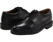 Dockers Gordon MENS Leather Dress Cap Toe Lace-up Oxford BLACK SHOES SZ 10W NIB