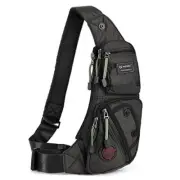 Sling Bag Chest Shoulder Backpack Crossbody Bags Casual Daypack for Men Black