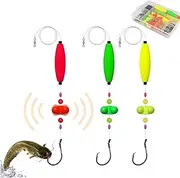 Catfish Fishing Set, Catfishing Tackle Kit, Takedown Rigs Catfish Float Rigs Consists of Float Beads and Circle Hooks CRattler Fishing Equipment, Circle Hooks 6/0 8/0