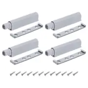 4x Non-Magnetic Push Latches, Push Open Door Latch, Non-Magnetic Latches, Grey