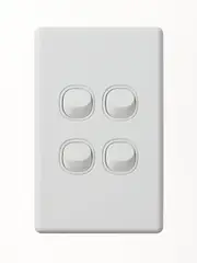 Lucci Power Gravity 4 Gang Switch Only in Matte White