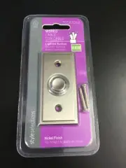 Style Selections SS-708-90 Satin Nickel Doorbell Button House Wired LED 7084