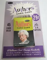 AUTHORS CARD GAME WHITMAN C 1968-70 NOS SEALED ON BOARD ** MARK TWAIN