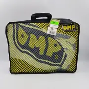 NEW OMP Special Racing Suit Bag Zip Tote Storage Carry Yellow Black Checkerboard