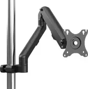 Height Adjustable Pole Mount Monitor Arm for 17"-27" Screens with Mechanical