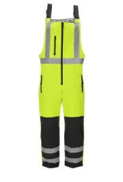 RefrigiWear Men’s HiVis Insulated Softshell High-Bib Overalls