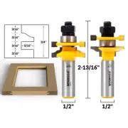 Ogee 2 Bit Junior Rail and Stile Router Bit Set - 1/2" Shank - Yonico 12271