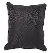 Global Views Zebra Black on Black Throw Pillow, 20 x 20