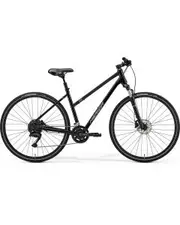 Merida Crossway 100 L Hybrid Bike Glossy Black Silver