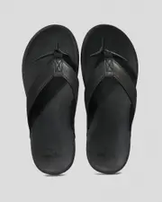 [Rip Curl] Rip Curl Men's Chiba Bloom Open Toe Flip Flops Shoes in Black Size 11 11 Black