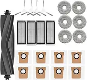 Compatible with Dreame L20 Ultra Robot Vacuum Spare Parts Dreame L30 Ultra Rubber Main Side Brushes Mop Cloths HEPA Filters Dust Bag Accessories(Set 17)