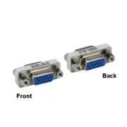 KNTK Mini HD15 15Pin Female to Female Adapter for Video PC VGA Monitor Display