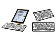 LargePrint Black on White - Mac Bluetooth Mini Keyboard Model: LKB-LPBW-BTON