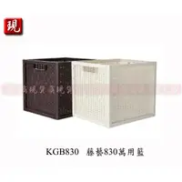 在飛比找蝦皮購物優惠-【彥祥】.聯府KGB830 藤藝830萬用籃/小物收納/文具