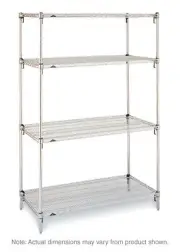 Metro Super Adjustable Super Erecta A356C 4-Shelf Industrial Wire Shelving Star