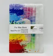 Luvcase Hard Shell Case MacBook New PRO 13" Set Clear Splash Color Paint Art
