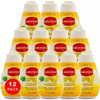 Pack of 12 - Naturoma Air Freshener Solid Gel 12x 220g - Vanilla Essence