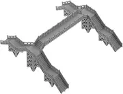 BELLIFFY Footbridge Model for Sand Table DIY Materials Accessories for Scenic Railway Layout Compact Design Easy Assembly Enhance Aesthetic with Simulation Model