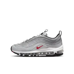 【NIKE 耐吉】休閒鞋 運動鞋 NIKE AIR MAX 97 QS GS 中大童 金屬銀(918890001)