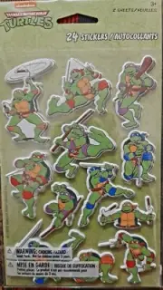 24 American Greetings Stickers 2 Sheets Teenage Mutant Ninja Turtles PuffSticker